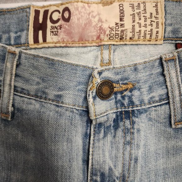 Hco Cut Off Flare Distressed Jean Crop Capris Size 9 Low Rise y2k - Picture 4 of 8